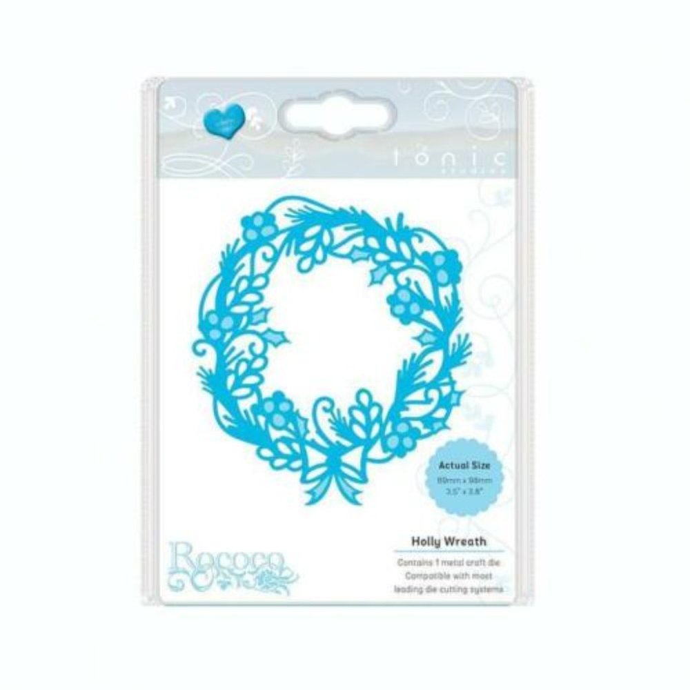 Tonic Studios Holly Wreath Metal Die